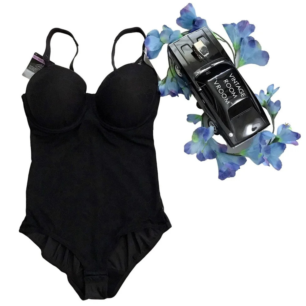 Bali NWT All Over Solutions Bodysuit Shapewear Women 36D